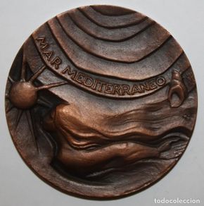 Medallas temáticas: MEDALLA DE LA F.N.M.T. MAR MEDITERRANEO. AÑO 1965. COSTA DORADA. MALGRAT. ALCANAR. TARRAGONA., ETC.